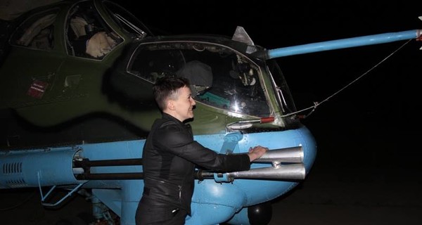 Савченко в зоне АТО села за штурвал боевого вертолета
