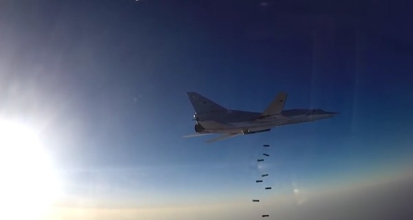 Видео первого удара российского бомбардировщика с базы Ирана