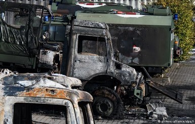 В Германии сгорели 15 военных грузовиков стоимостью в миллионы евро