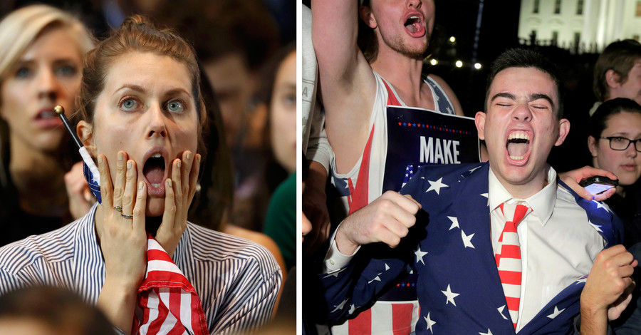 Реакция избирателей в США на предварительные итоги президентских выборов