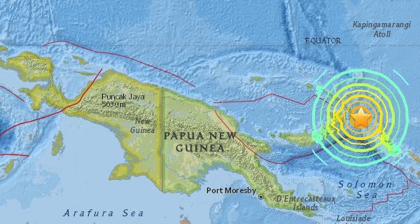 У берегов Папуа-Новой Гвинеи произошло сильное землетрясение: возможно цунами