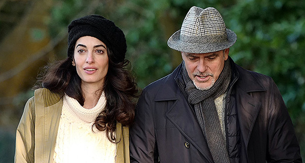 Беременную Амаль Аламуддин заметили на прогулке с Джорджем Клуни