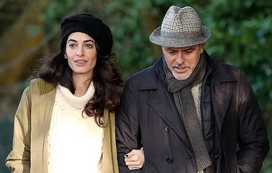 Беременную Амаль Аламуддин заметили на прогулке с Джорджем Клуни