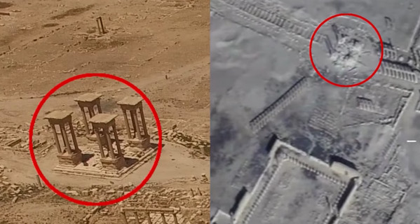Опубликованы кадры уничтожения еще одного памятника в Пальмире