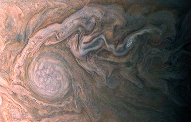 Ученые показали снимок грандиозного планетарного шторма на Юпитере