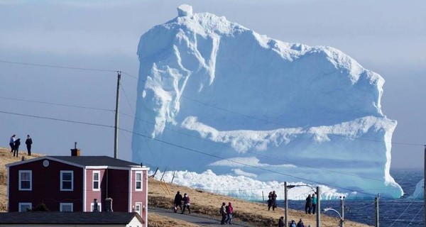 К побережью Канады принесло огромную льдину