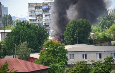 В Киеве произошел взрыв, начался пожар 