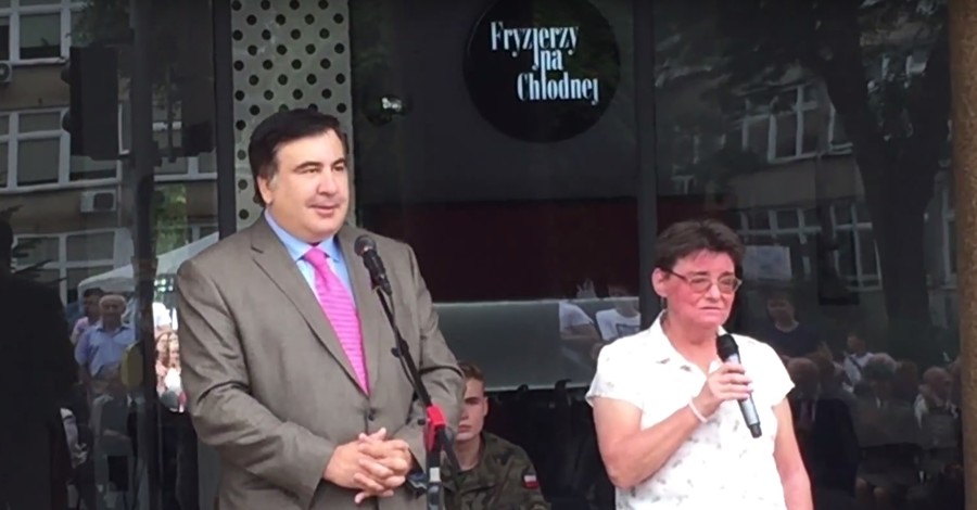 Видео: Саакашвили прибыл в Варшаву