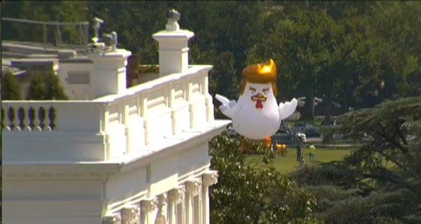 У Белого дома установили надувного цыпленка а-ля Трамп