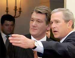 Буш и Ющенко пригласили на завтрак целую компанию 