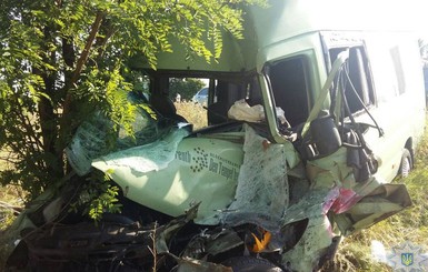 В Одесской области столкнулись маршрутка с туристами и грузовик, погиб водитель