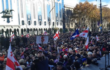 В Грузии протестуют против нового президента, есть задержанные украинцы