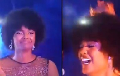 У Мисс Африка – 2018 прямо на сцене загорелся парик