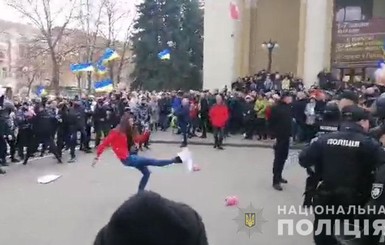 Беспорядки в Полтаве во время визита Порошенко: есть пострадавшие и задержанные