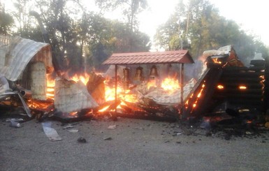 В Кривом Роге огонь уничтожил церковь Московского патриархата