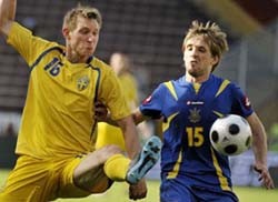 Сборная Украины победила шведов в Дании 
