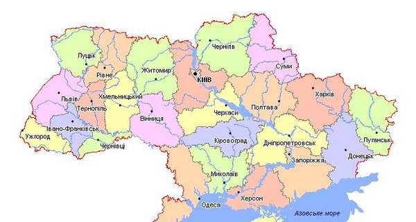 Минрегион опубликовал карты будущих новых районов Украины