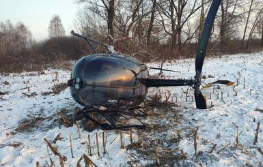 Под Киевом упал вертолет