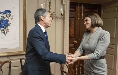 Тихановская встретилась с госсекретарем США Энтони Блинкеном и его заместителем Викторией Нуланд