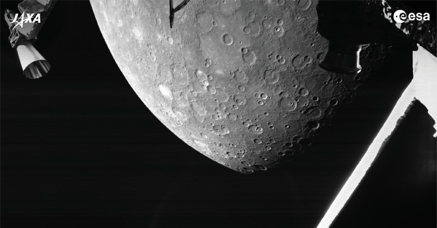 Европейское космическое агентство получило первые снимки Меркурия