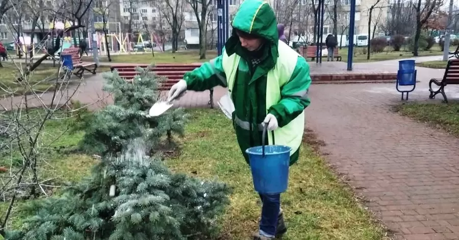 В Киеве ели начали обрабатывать «зловонными» веществами, чтобы не уносили домой