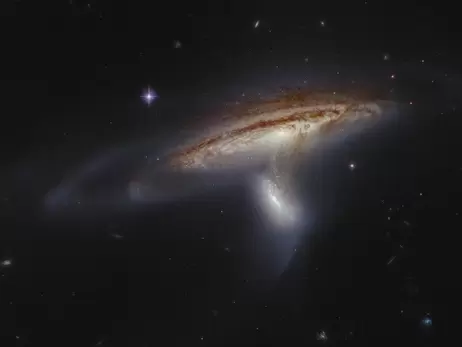 Hubble сфотографував взаємодію двох галактик у сузір'ї Андромеда