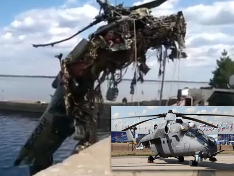 З дна річки Дніпро підняли російський гелікоптер Мі-35М, знищений під час битви за Київ