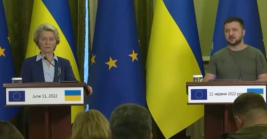 Глава Еврокомиссии: Переговоры с Зеленским в Киеве финализируют оценку заявки Украины на вступление в ЕС