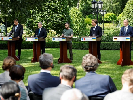 После встречи с Зеленским лидеры Германии, Италии, Франции и Румынии поддержали заявку Украины в ЕС