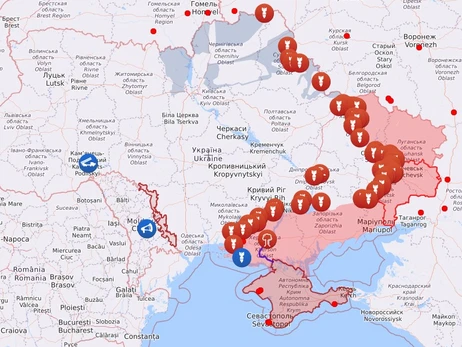 Карта боевых действий в Украине: 25.07.2022