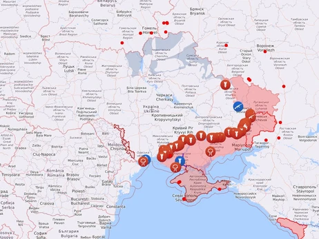 Карта боевых действий в Украине: 01.08.2022