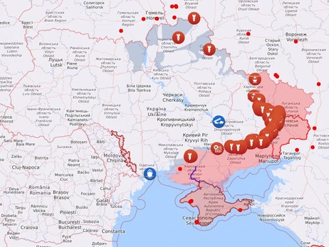 Карта боевых действий в Украине: 07.08.2022