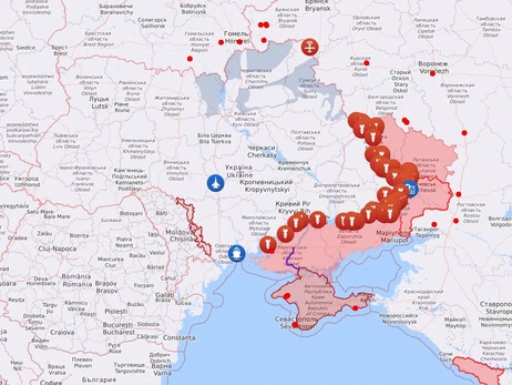 Карта боевых действий в Украине: 08.08.2022