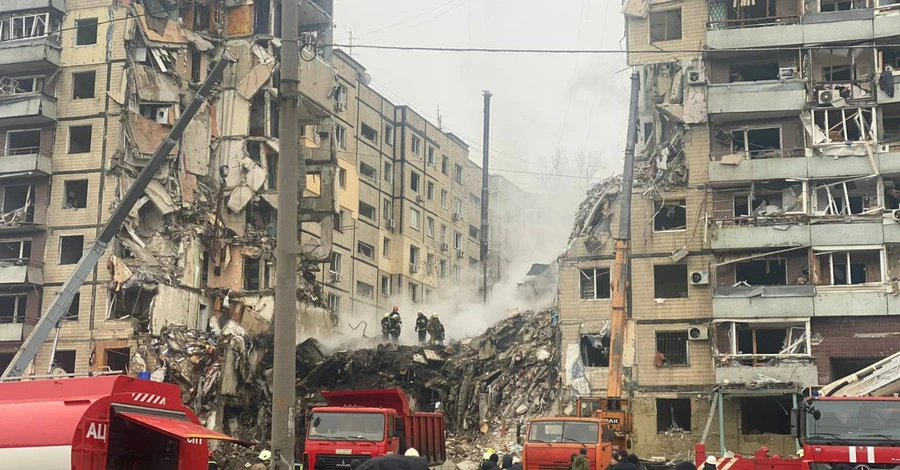 Жертвами ракетного удару по багатоповерхівці в Дніпрі стали 29 людей