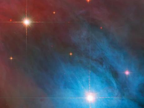 Телескоп Hubble сфотографував дует яскравих молодих зірок у туманності Оріону
