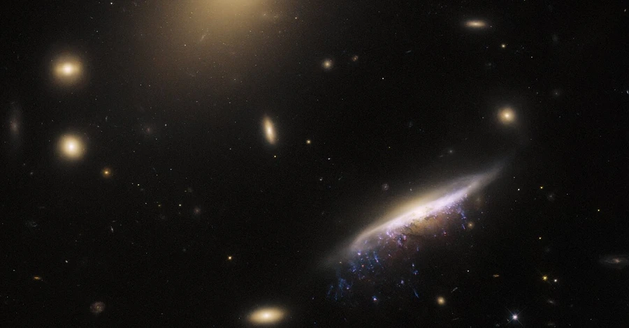 Телескоп Hubble сфотографировал необычную галактику в форме медузы