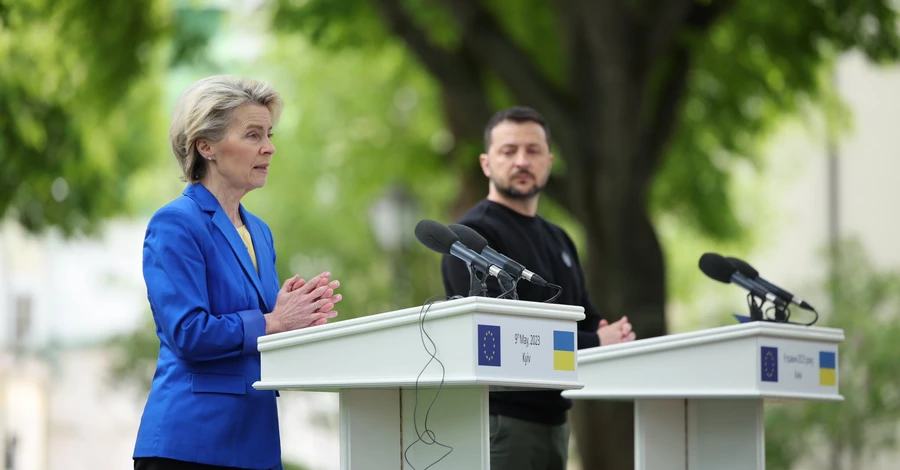 Зеленский встретился в Киеве с президентом Еврокомиссии и объяснил ужесточение обстрелов