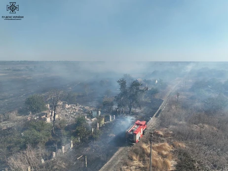Спасатели тушат два масштабных пожара в экосистемах Николаевской области