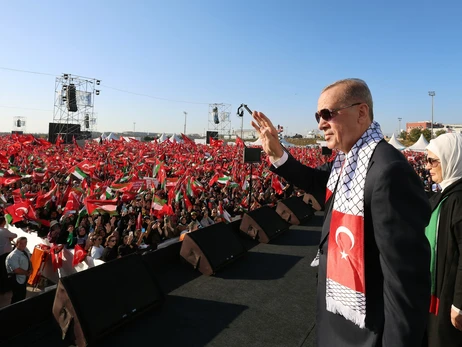  Эрдоган на митинге в Стамбуле: Мы объявим Израиль военным преступником
