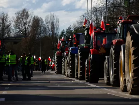 Польские фермеры заблокировали пункт пропуска на границе с Германией