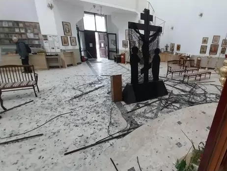 У Києві внаслідок ракетної атаки Росії пошкоджено храм ПЦУ на Татарці