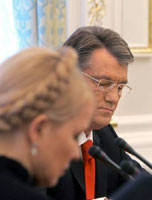 Ющенко и Тимошенко сегодня выступят по телевизору 