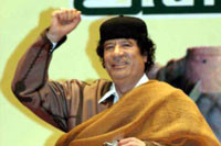 Ливийский лидер Каддафи приземлился в Украине 