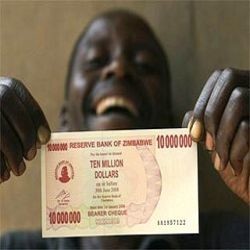 В Зимбабве выпустят купюры номиналом 200 миллионов долларов 