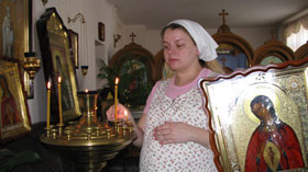 На Благовещение в Киеве молились о беременных 