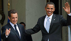 Саркози развлекал Обаму и всю его семью 