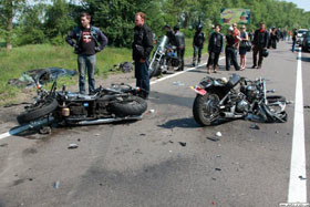 Под Борисполем автолюбительница сбила насмерть мотоциклистов  