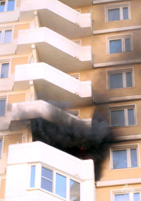 В Киеве горят балконы 