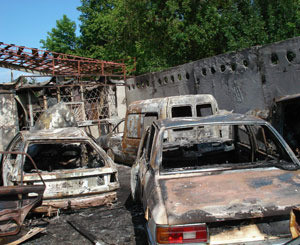 На Соломенке сгорели 11 автомобилей 