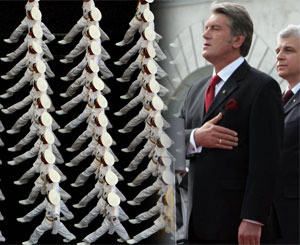 Ющенко едва не сорвал парад слишком длинной речью 